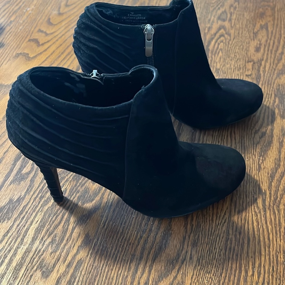 Enzo Angelina suede booties.
